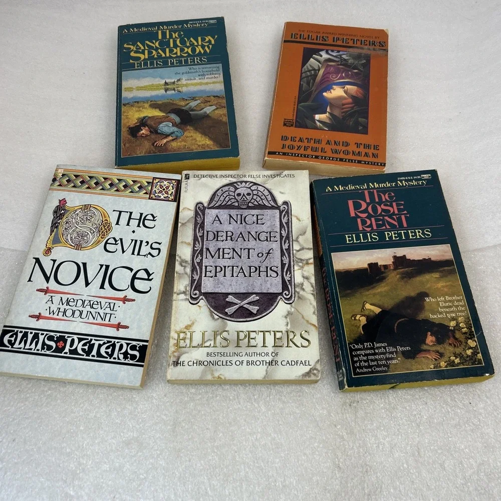 Ellis Peters 5 Book Paperback Lot The Rose, The Evil Novice, More, Read